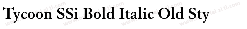 Tycoon SSi Bold Italic Old Style Figures字体转换